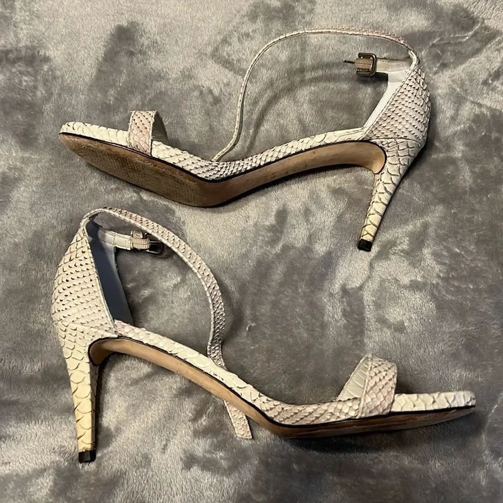 Stuart Weiztman Ivory/Silver Heel